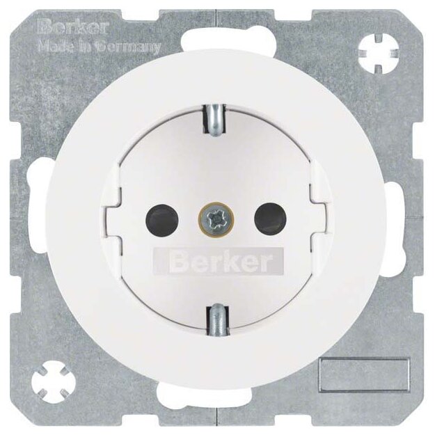 Berker 41232089 Steckdose SCHUKO mit erhöhtem Berührungsschutz R.1/R.3 Polarweiß glänzend