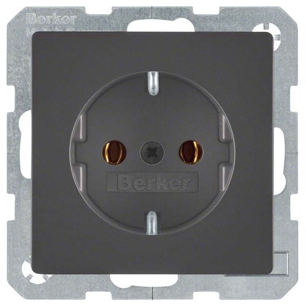 Berker 41436086 Steckdose SCHUKO Q.1/Q.3 Anthrazit samt