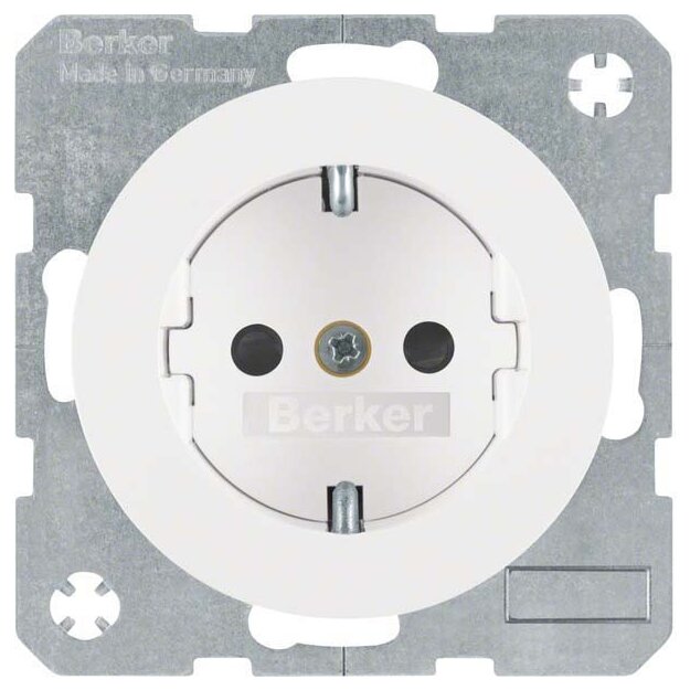 Berker 47232089 Steckdose SCHUKO mit erhöhtem Berührungsschutz R.1/R.3 Polarweiß glänzend