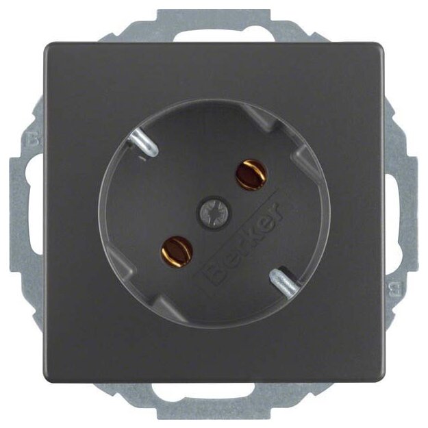 Berker 47276086 Steckdose SCHUKO 45° Q.1/Q.3 Anthrazit samt