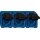 Merten 229375 SCHUKO-Dreifach-Steckdose Blau Schlagfest