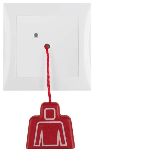Berker 52028989 Zugtaster mit Rahmen S.1 Polarweiß glänzend