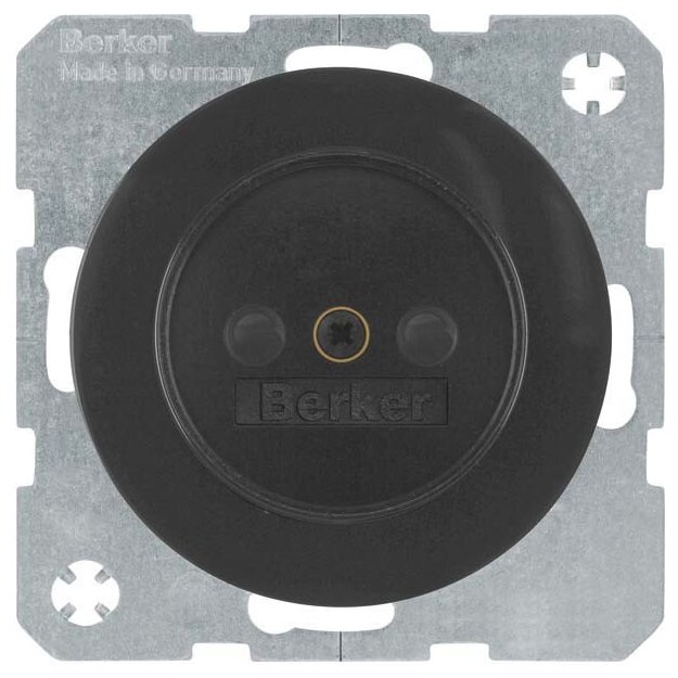 Berker 6167032045 Steckdose ohne Schutzkontakt R.1/R.3 Schwarz glänzend