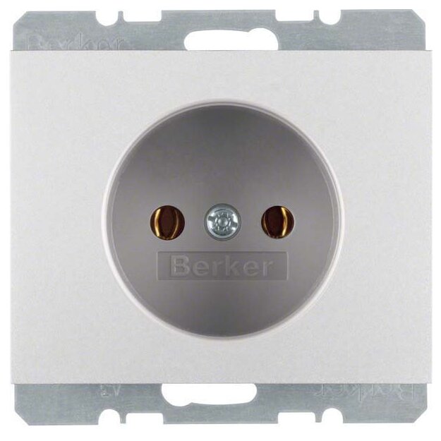 Berker 6167157003 Steckdose ohne Schutzkontakt K.5 Alu