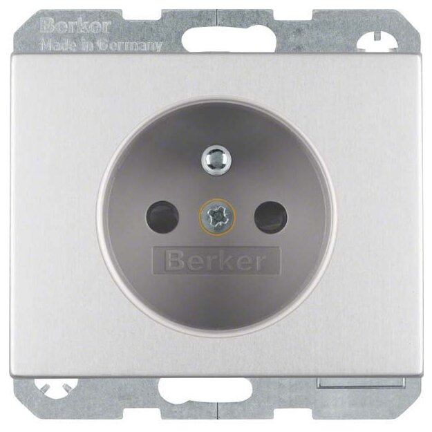 Berker 6765757003 Steckdose mit Schutzkontaktstift mit erhöhtem Berührungsschutz K.5 Alu