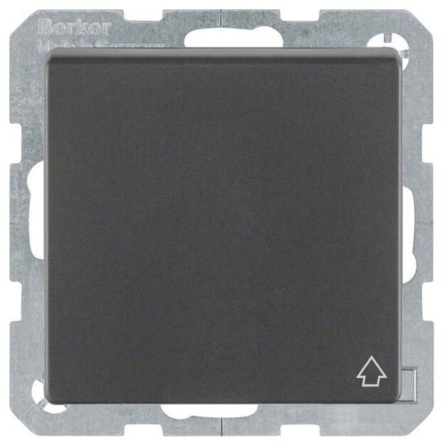 Berker 6765836086 Steckdose mit Schutzkontaktstift und Klappdeckel Q.1/Q.3 Anthrazit samt
