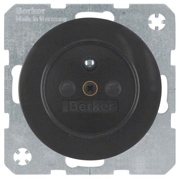 Berker 6768762045 Steckdose mit Schutzkontaktstift und erhöhter Berührungsschutz R.1/R.3 Schwarz glänzend