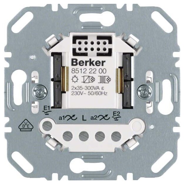 Berker 85122200 Universal-Schalteinsatz 2-fach 2-Draht