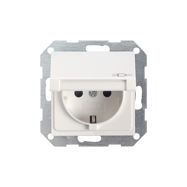 Gira 272403 Schuko Klappdeckel + Shutter SRK System 55 Reinweiß
