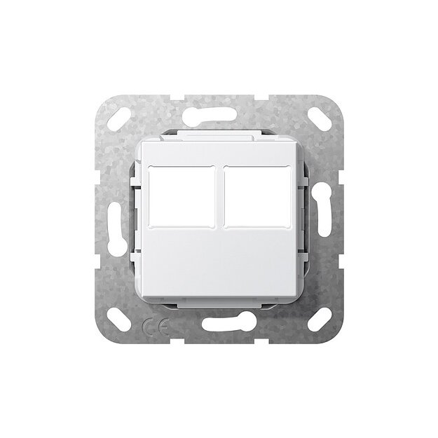 Gira 562903 Modular Jack 2-fach LexCom-Buchse Abdeckung Reinweiß