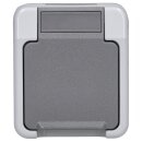 Merten MEG2301-8029 SCHUKO-Steckdose Lichtgrau AQUASTAR