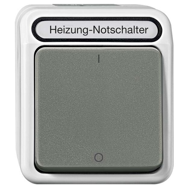 Merten MEG3643-8029 Heizungs-Notschalter Aus 3-polig mit Kontrolllicht Lichtgrau AQUASTAR