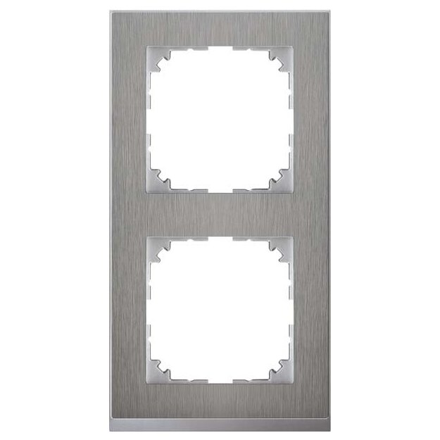Merten MEG4020-3646 M-Pure Decor-Rahmen 2-fach Edelstahl/Aluminium M-Pure Decor