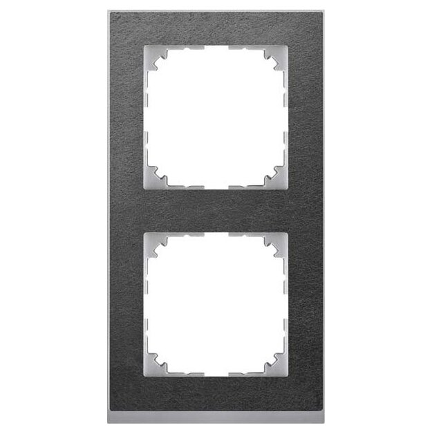 Merten MEG4020-3669 M-Pure Decor-Rahmen 2-fach Schiefer/Aluminium M-Pure Decor