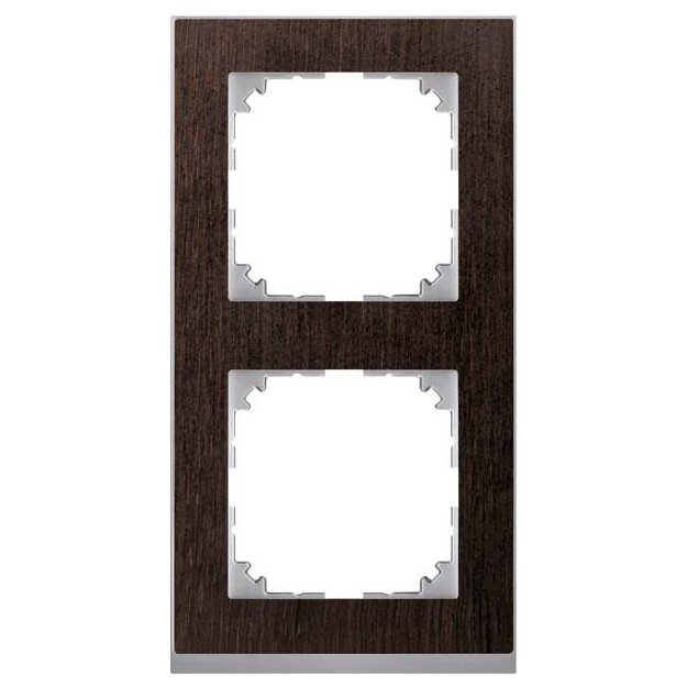Merten MEG4020-3671 M-Pure Decor-Rahmen 2-fach Wenge/Aluminium M-Pure Decor