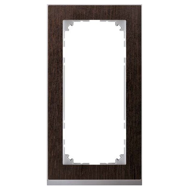 Merten MEG4025-3671 M-Pure Decor-Rahmen 2-fach ohne Mittelsteg Wenge/Aluminium M-Pure Decor