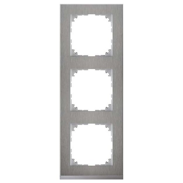 Merten MEG4030-3646 M-Pure Decor-Rahmen 3-fach Edelstahl/Aluminium M-Pure Decor
