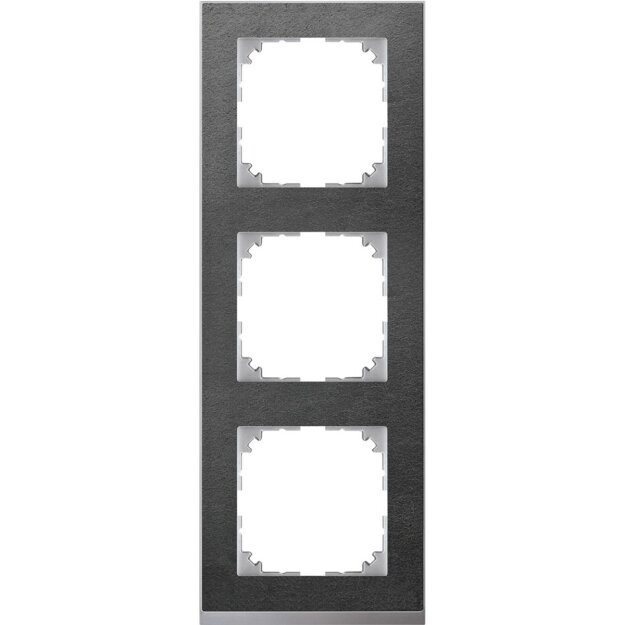 Merten MEG4030-3669 M-Pure Decor-Rahmen 3-fach Schiefer/Aluminium M-Pure Decor