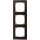 Merten MEG4030-3671 M-Pure Decor-Rahmen 3-fach Wenge/Aluminium M-Pure Decor