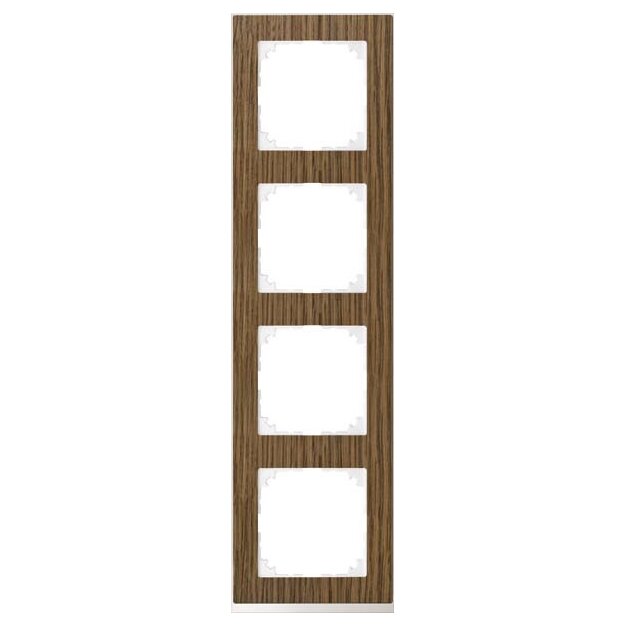 Merten MEG4040-3674 M-Pure Decor-Rahmen 4-fach Eiche/Aktivweiß M-Pure Decor