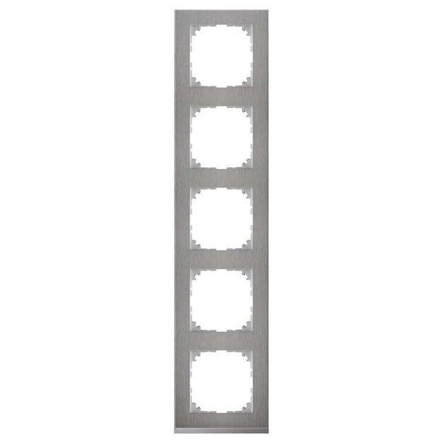 Merten MEG4050-3646 M-Pure Decor-Rahmen 5-fach Edelstahl/Aluminium M-Pure Decor
