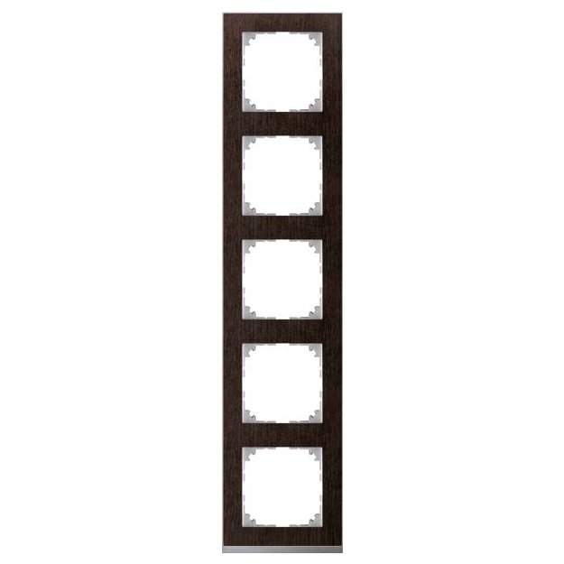 Merten MEG4050-3671 M-Pure Decor-Rahmen 5-fach Wenge/Aluminium M-Pure Decor