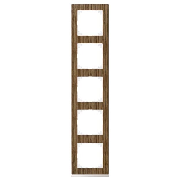 Merten MEG4050-3674 M-Pure Decor-Rahmen 5-fach Eiche/Aktivweiß M-Pure Decor