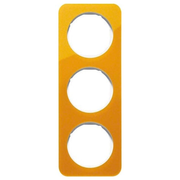 Berker 10132339 Rahmen 3-fach R.1 Acryl Orange transparent/Polarweiß glänzend