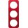 Berker 10132349 Rahmen 3-fach R.1 Acryl Rot transparent/Polarweiß glänzend