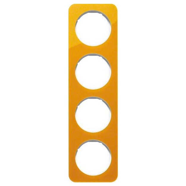 Berker 10142339 Rahmen 4-fach R.1 Acryl Orange transparent/Polarweiß glänzend
