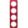 Berker 10142349 Rahmen 4-fach R.1 Acryl Rot transparent/Polarweiß glänzend