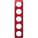 Berker 10152344 Rahmen 5-fach R.1 Acryl Rot...