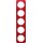 Berker 10152349 Rahmen 5-fach R.1 Acryl Rot transparent/Polarweiß glänzend