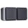 Berker 47843515 Steckdose SCHUKO 2-fach waagerecht mit Klappdeckel 2 Schieber W.1 Grau