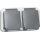 Peha 00312751 Steckdose SCHUKO 2-fach Grau ohne Dose