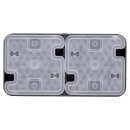 Berker 47753525 Steckdose SCHUKO 2-fach waag. mit Klappdeckel Aufputz 4 Schieber Berker W.1 grau matt