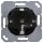 Jung A1520BFKLSW SCHUKO® Steckdose mit Klappdeckel (Thermoplast bruchsicher) Schwarz Serie A