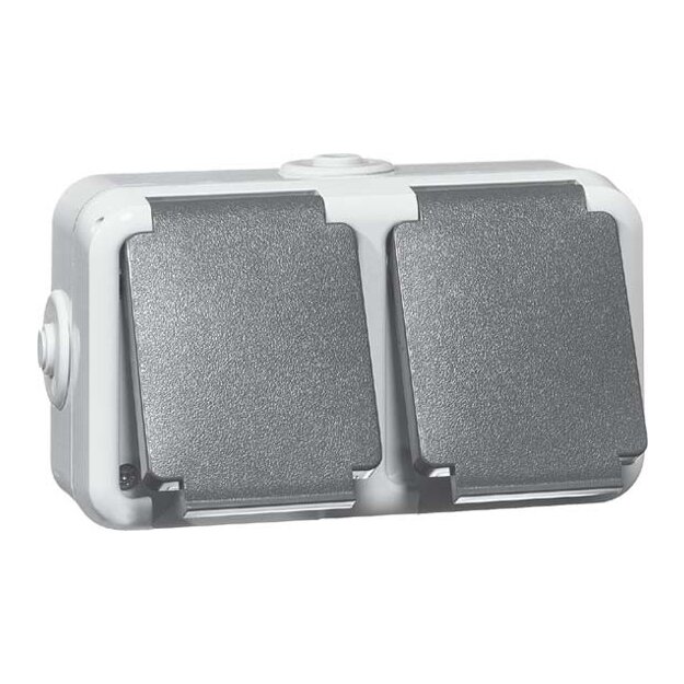 Peha 00306211 Steckdose SCHUKO 2-fach Grau