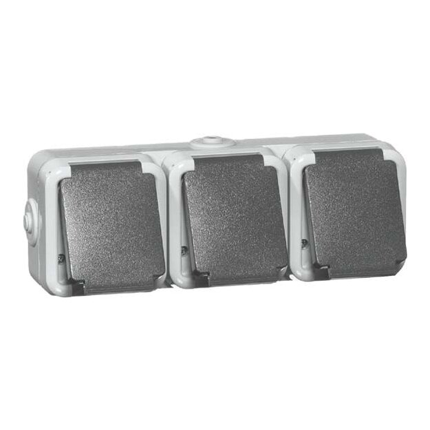 Peha 00306311 Steckdose SCHUKO 3-fach Grau