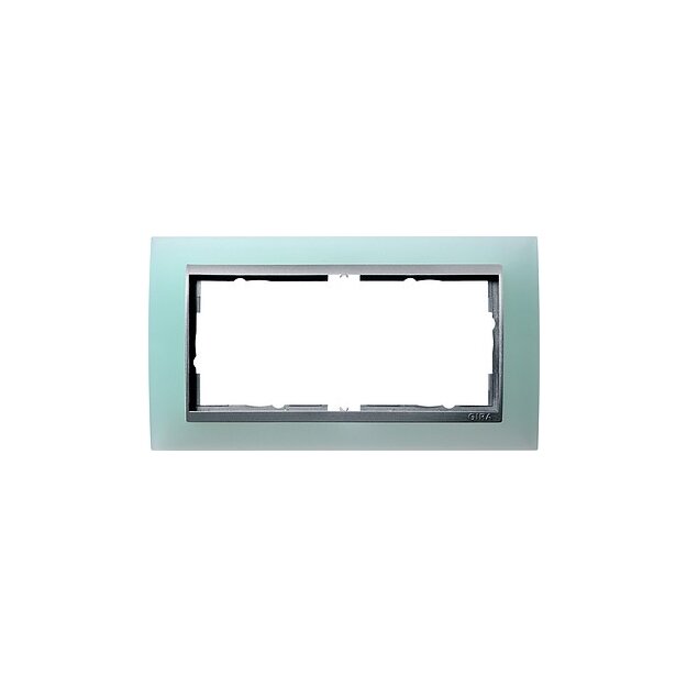 Gira 100251 Abdeckrahmen 2-fach ohne Mittelsteg Zwischenrahmen Farbe Alu Gira Event Opak Mint