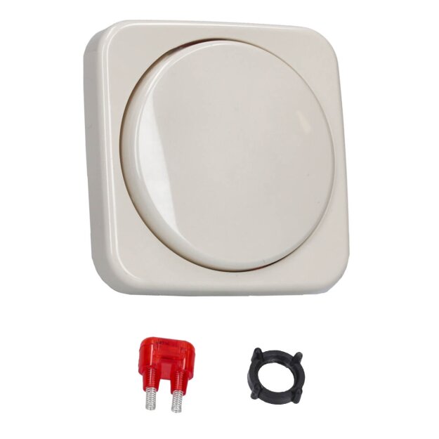 Busch-Jaeger 2115-212 Zentralscheibe mit Drehknopf, Bef.-Mutter und Glimmlampe (Thermoplast) Weiß Busch-Duro 2000® SI 2CKA006599A1334