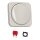 Busch-Jaeger 2115-212 Zentralscheibe mit Drehknopf, Bef.-Mutter und Glimmlampe (Thermoplast) Weiß Busch-Duro 2000® SI 2CKA006599A1334