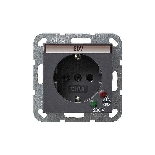 Gira 045128 Schuko ÜSS + Beschriftungsfeld System 55 Anthrazit