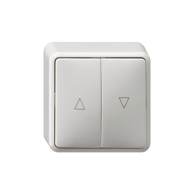 Gira 015913 Wipp-Jalousieschalter Pfeilsymbole AP Reinweiß
