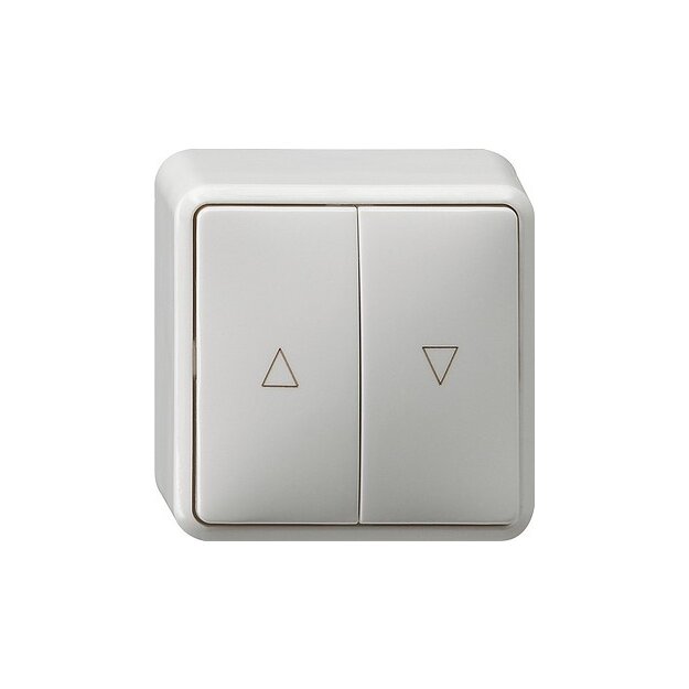 Gira 015813 Wipp-Jalousietaster Pfeilsymbole AP Reinweiß