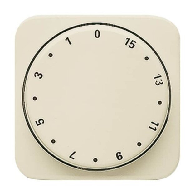 Busch-Jaeger 1770-212-102 Zentralscheibe mit Drehknopf, mit Aufdruck (Thermoplast) Weiß Busch-Duro 2000® SI 2CKA001753A6059