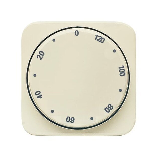 Busch-Jaeger 1771-212-102 Zentralscheibe mit Drehknopf, mit Aufdruck (Thermoplast) Weiß Busch-Duro 2000® SI 2CKA001753A6208