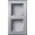 Gira 136226 Profil 2-fach senkrecht + waagerecht Profil 55 Aluminium