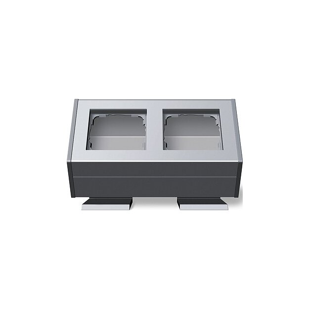 Gira 119226 Profil 2-fach Befestigungswinkel Profil 55 Aluminium