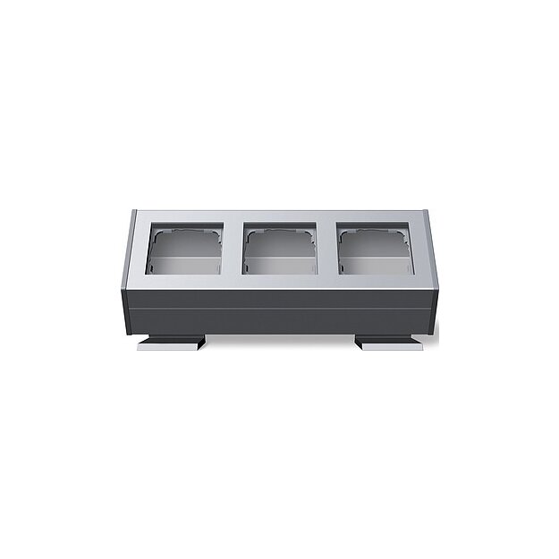 Gira 119326 Profil 3-fach Befestigungswinkel Profil 55 Aluminium